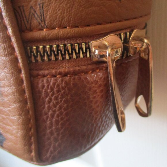 MCM Monogram Medium Flap Turnlock Bag Gold Hardware - Picture 10 of 12